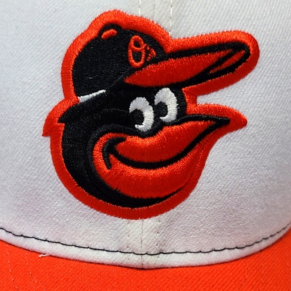 Men's Baltimore Orioles New Era White/Orange Home Authentic Collect - Size 7 1/8 - Picture 3 of 11